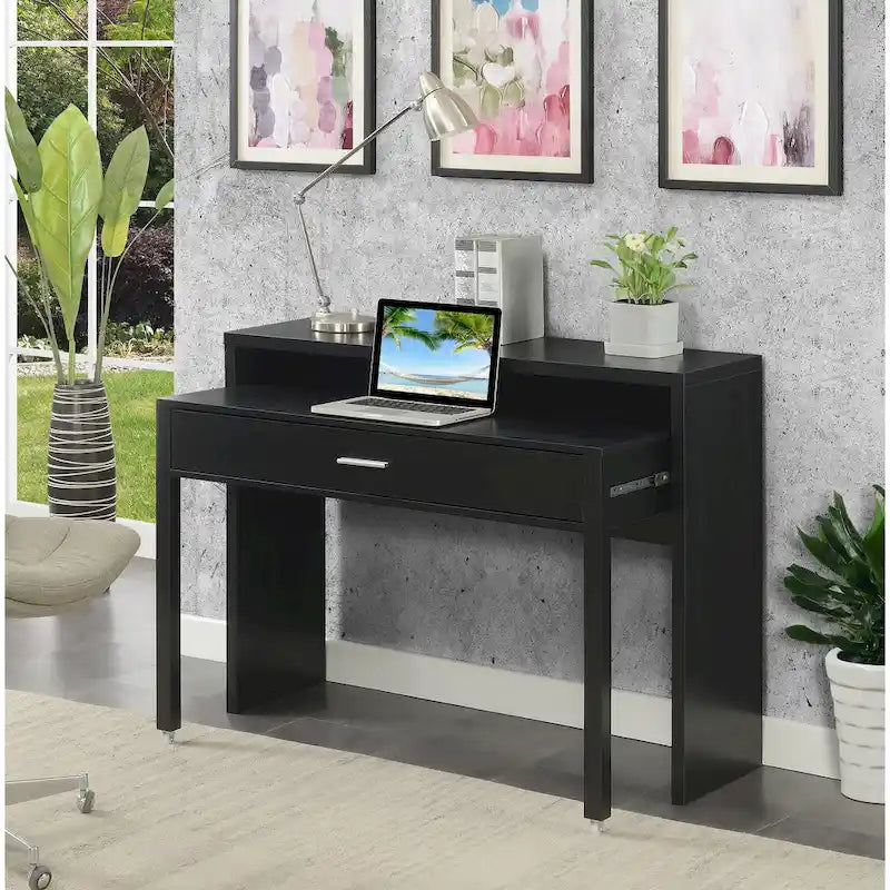 Meuble Console/Bureau Coulissant avec Tiroir et Rehausseur Newport JB de Convenience Concepts