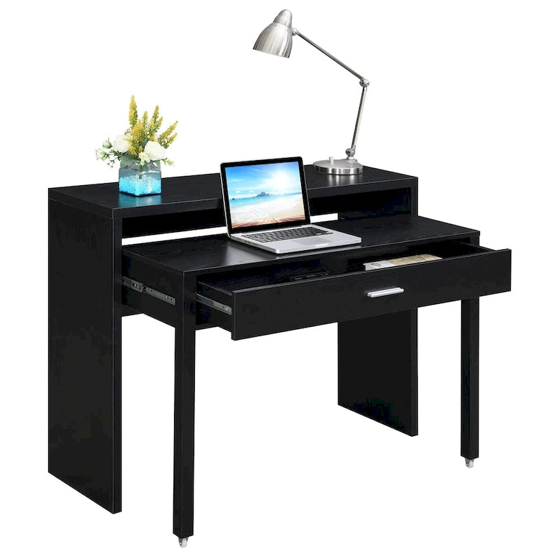 Meuble Console/Bureau Coulissant avec Tiroir et Rehausseur Newport JB de Convenience Concepts
