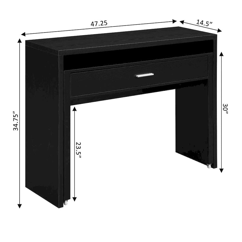 Meuble Console/Bureau Coulissant avec Tiroir et Rehausseur Newport JB de Convenience Concepts