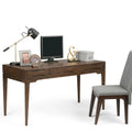 WYNDENHALL Pearson Bureau d'écriture professionnel en bois massif de 152 cm de large, style moderne du milieu du siècle