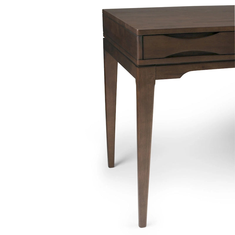 WYNDENHALL Pearson Bureau d'écriture professionnel en bois massif de 152 cm de large, style moderne du milieu du siècle