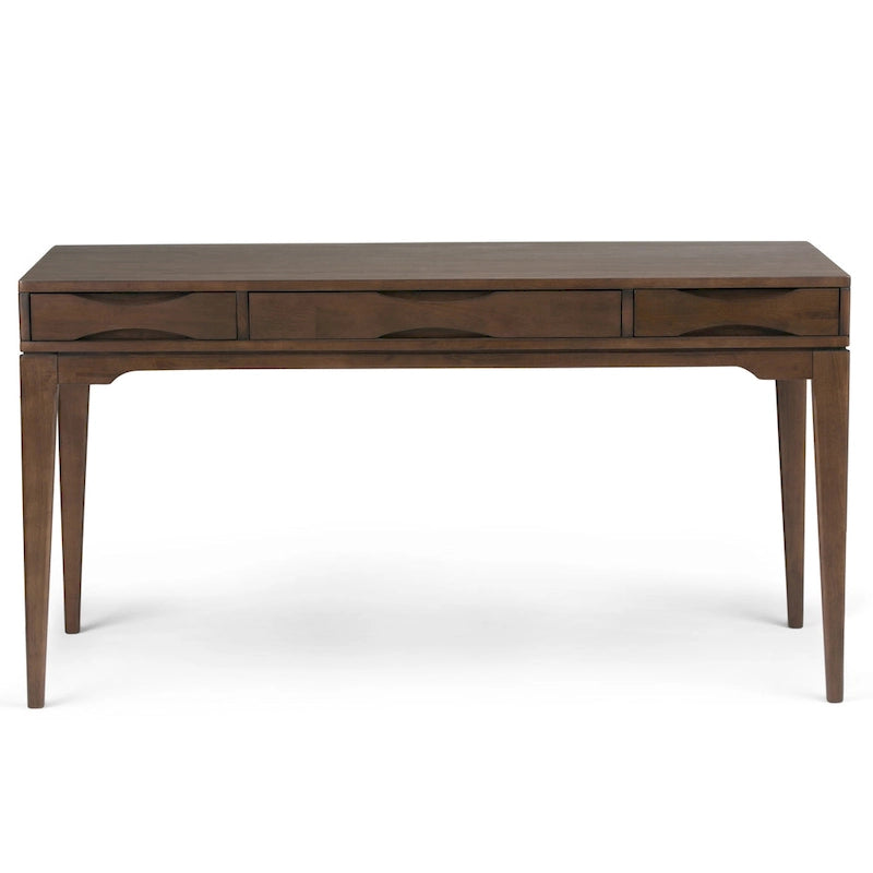 WYNDENHALL Pearson Bureau d'écriture professionnel en bois massif de 152 cm de large, style moderne du milieu du siècle