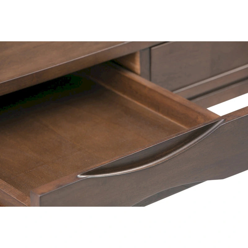 WYNDENHALL Pearson Bureau d'écriture professionnel en bois massif de 152 cm de large, style moderne du milieu du siècle