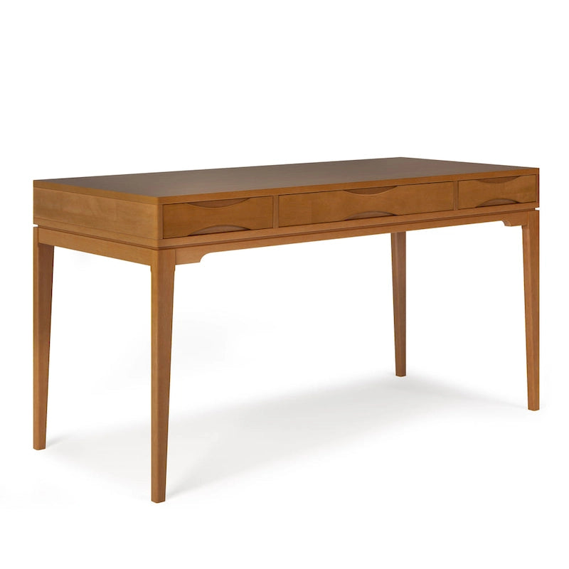 WYNDENHALL Pearson Bureau d'écriture professionnel en bois massif de 152 cm de large, style moderne du milieu du siècle