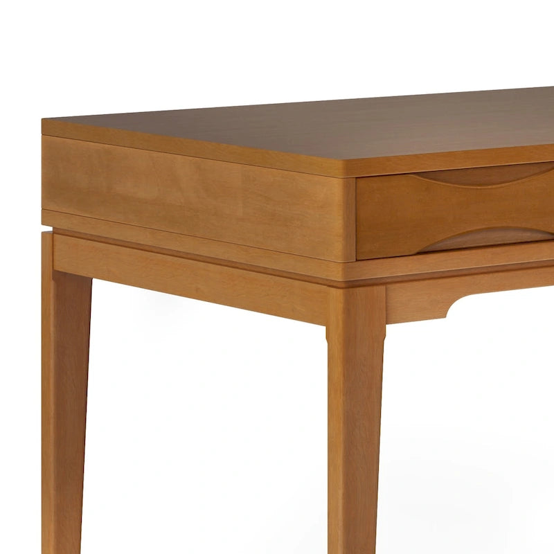 WYNDENHALL Pearson Bureau d'écriture professionnel en bois massif de 152 cm de large, style moderne du milieu du siècle