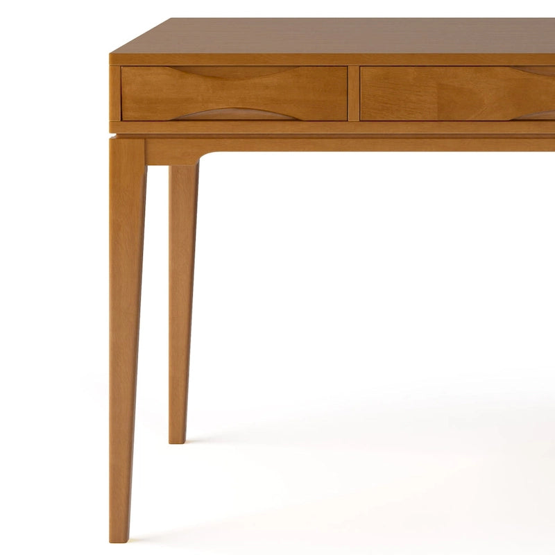 WYNDENHALL Pearson Bureau d'écriture professionnel en bois massif de 152 cm de large, style moderne du milieu du siècle