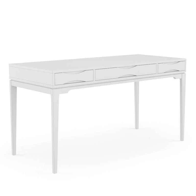 WYNDENHALL Pearson Bureau d'écriture professionnel en bois massif de 152 cm de large, style moderne du milieu du siècle
