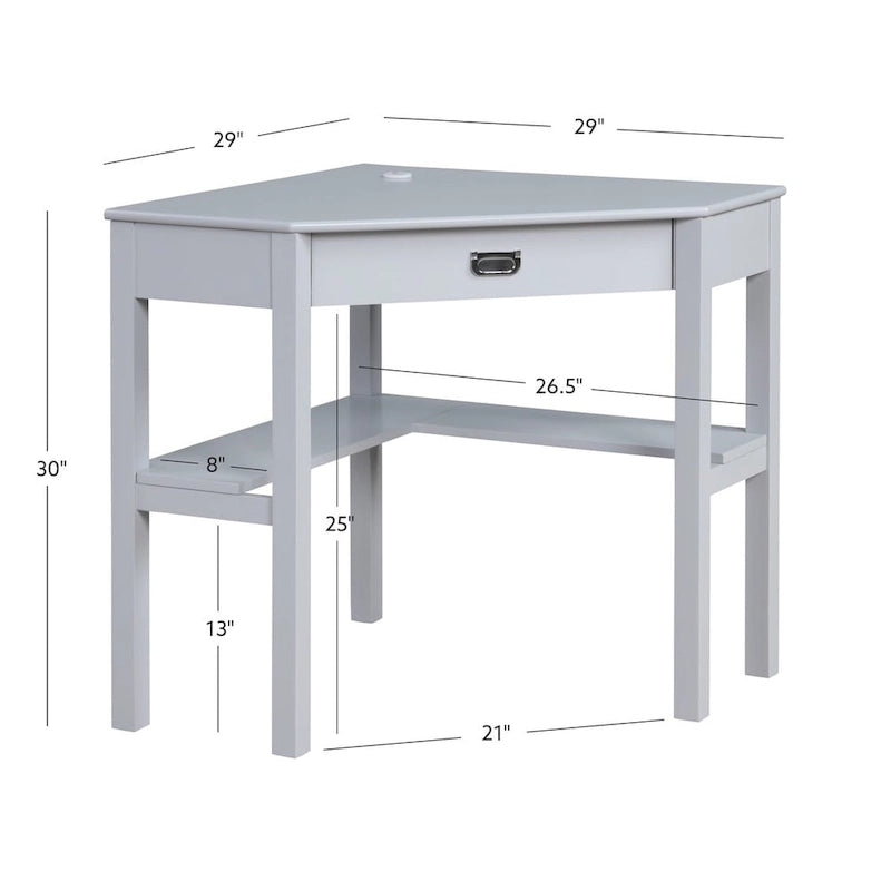 Bureau classique Poppy Corner avec rangements