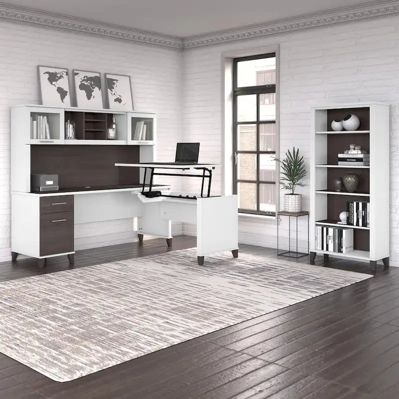 Rallonge de bureau Bush Furniture Somerset 42 po, 3 positions, assis-debout
