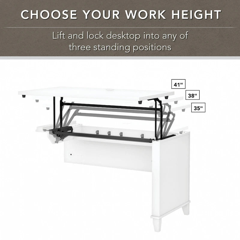 Rallonge de bureau Bush Furniture Somerset 42 po, 3 positions, assis-debout