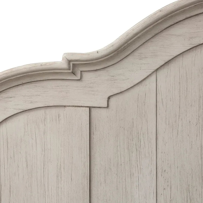 Lit à baldaquin king Farmhouse Reimagined Antique White and Chestnut