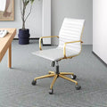 Chaise de bureau à dossier cannelé LUXMOD pour ordinateur et télétravail
