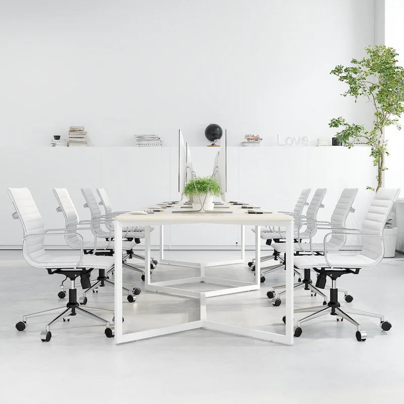 Chaise de bureau à dossier cannelé LUXMOD pour ordinateur et télétravail