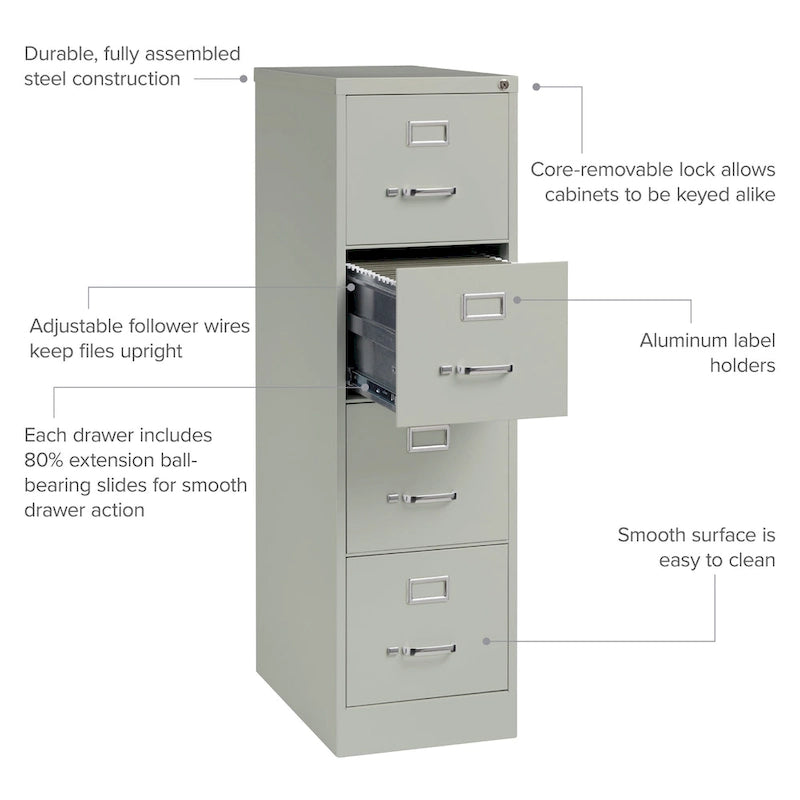 Classeur vertical commercial Hirsh 25 Deep à 4 tiroirs format lettre