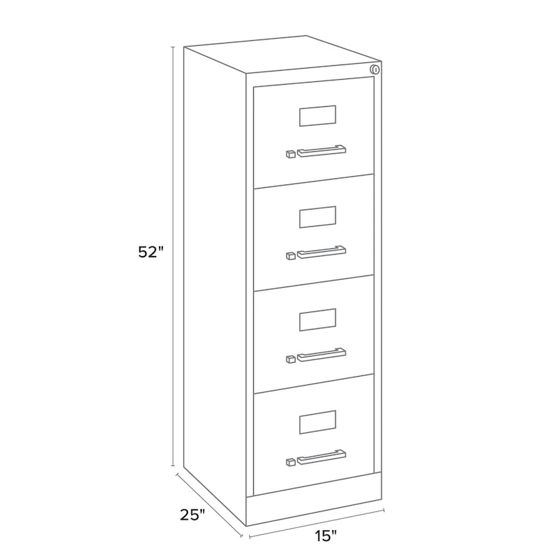 Classeur vertical commercial Hirsh 25 Deep à 4 tiroirs format lettre