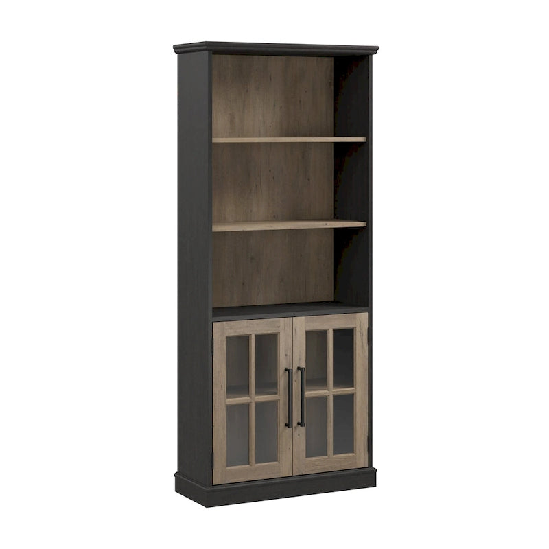 Bibliothèque à 5 étagères Westbrook avec portes vitrées de Bush Furniture