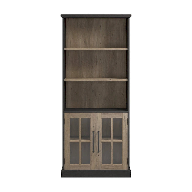 Bibliothèque à 5 étagères Westbrook avec portes vitrées de Bush Furniture