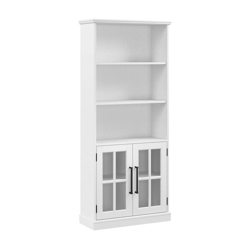 Bibliothèque à 5 étagères Westbrook avec portes vitrées de Bush Furniture