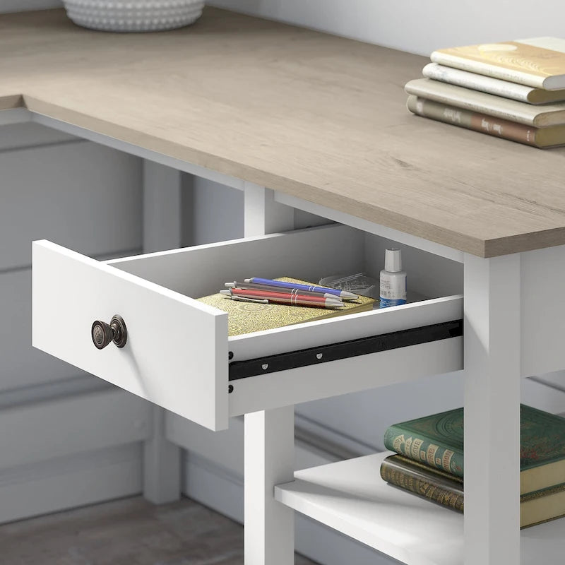 Bureau informatique en L Mayfield 60W avec organisateur de Bush Furniture