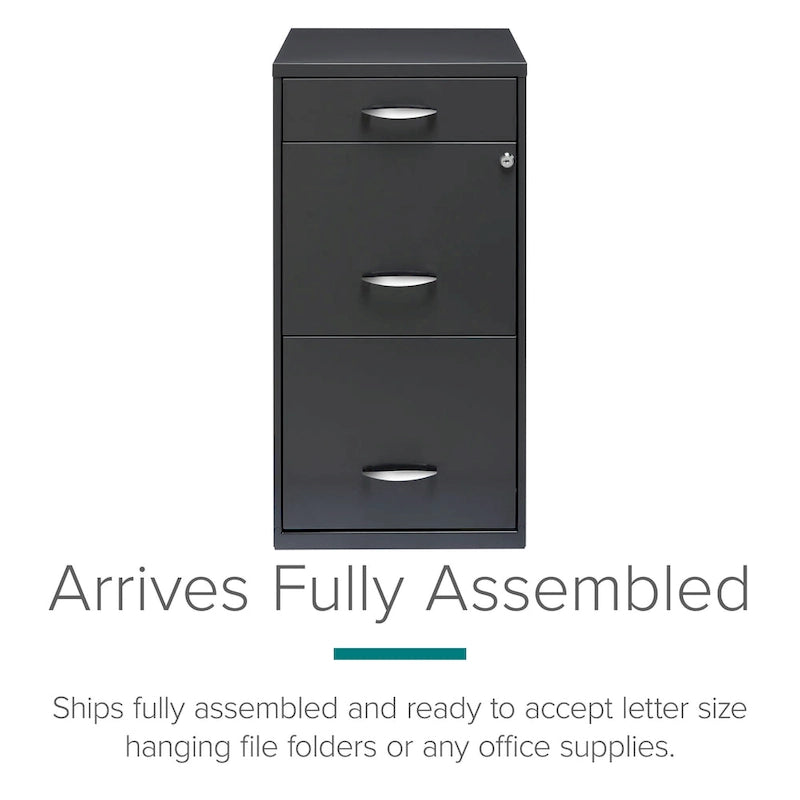Classeur vertical Space Solutions à 3 tiroirs format lettre avec tiroir plumier, anthracite