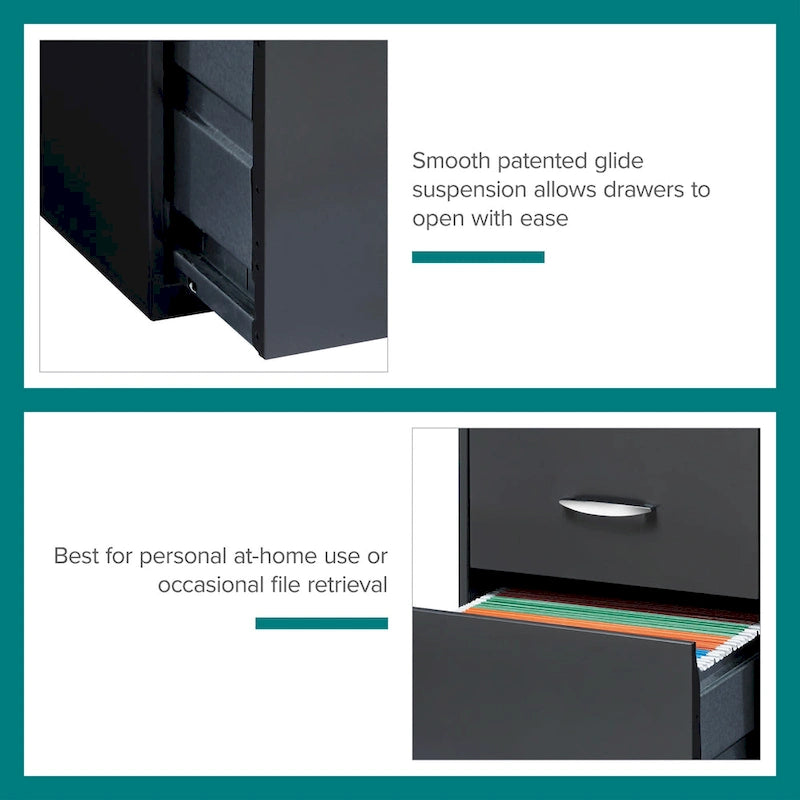 Classeur vertical Space Solutions à 3 tiroirs format lettre avec tiroir plumier, anthracite