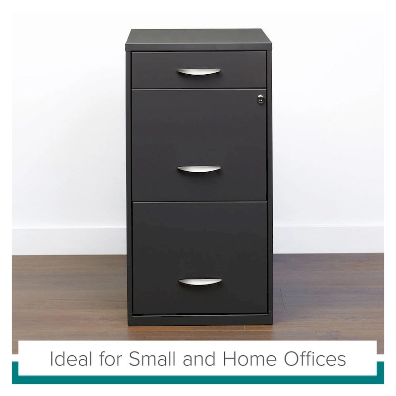 Classeur vertical Space Solutions à 3 tiroirs format lettre avec tiroir plumier, anthracite