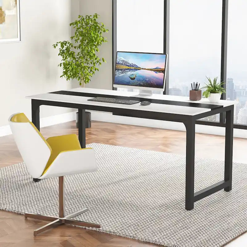 70,8 Grande table de conférence pour ordinateur avec cadre épais