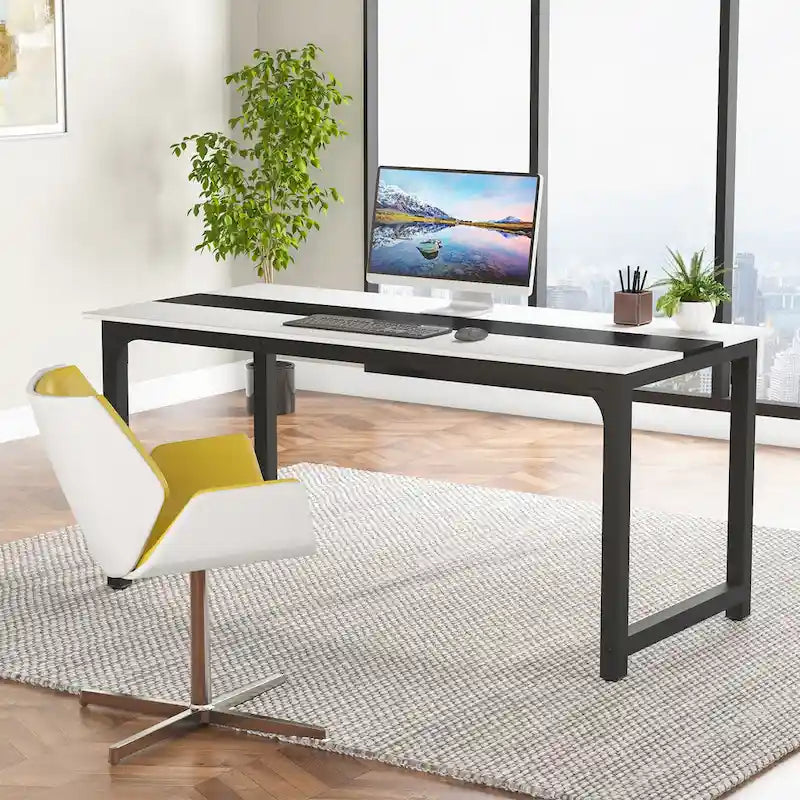 70,8 Grande table de conférence pour ordinateur avec cadre épais