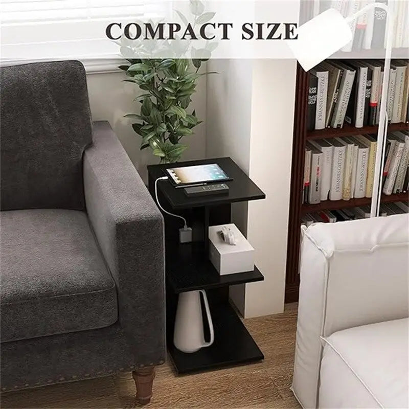 Table avec ports USB et prises électriques
