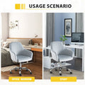 Chaise de bureau moderne en velours avec hauteur réglable et roulettes