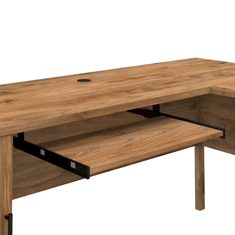 Bureau d'angle en L 60" Bush Furniture Somerset avec huche de rangement