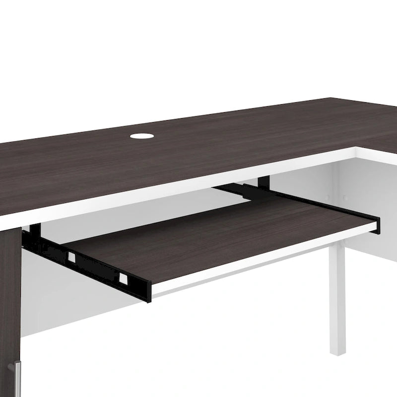Bureau d'angle en L 60" Bush Furniture Somerset avec huche de rangement