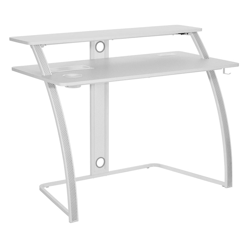 Bureau de jeu Battlestation Code 30, fini blanc