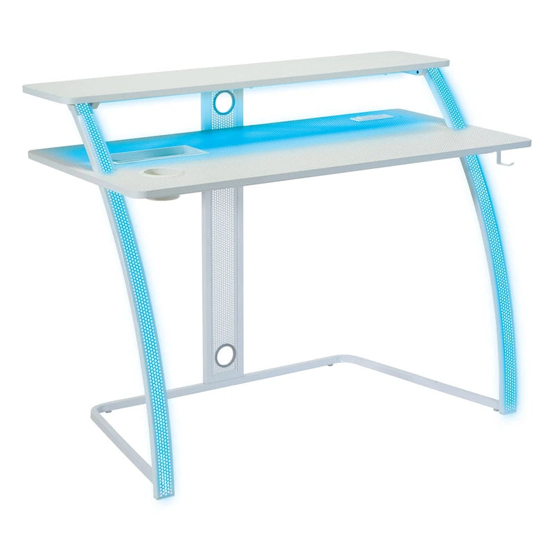 Bureau de jeu Battlestation Code 30, fini blanc