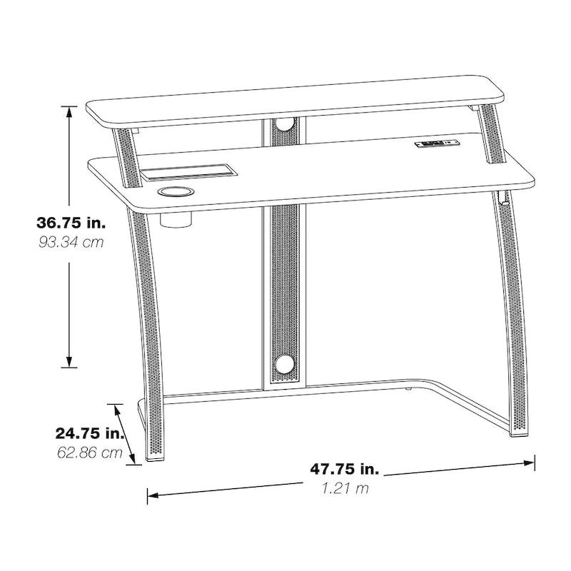 Bureau de jeu Battlestation Code 30, fini blanc
