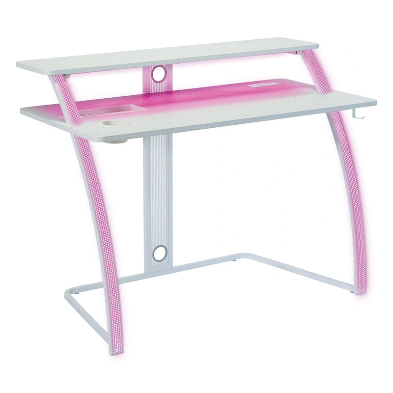 Bureau de jeu Battlestation Code 30, fini blanc