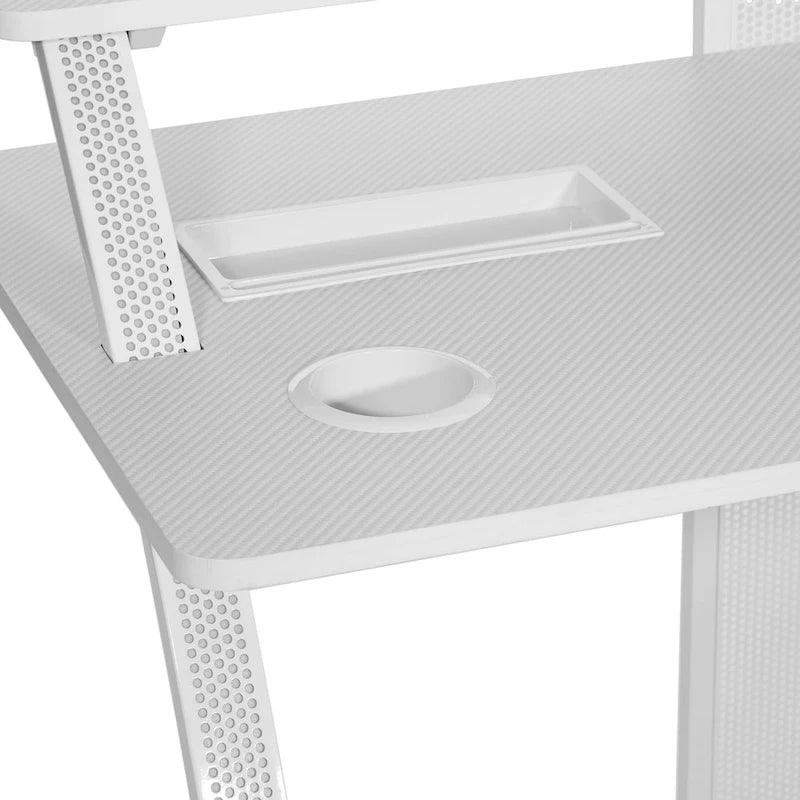 Bureau de jeu Battlestation Code 30, fini blanc