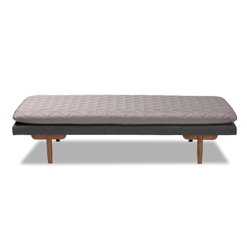 Canapé-lit rembourré en bois Marit Mid-Century Modern