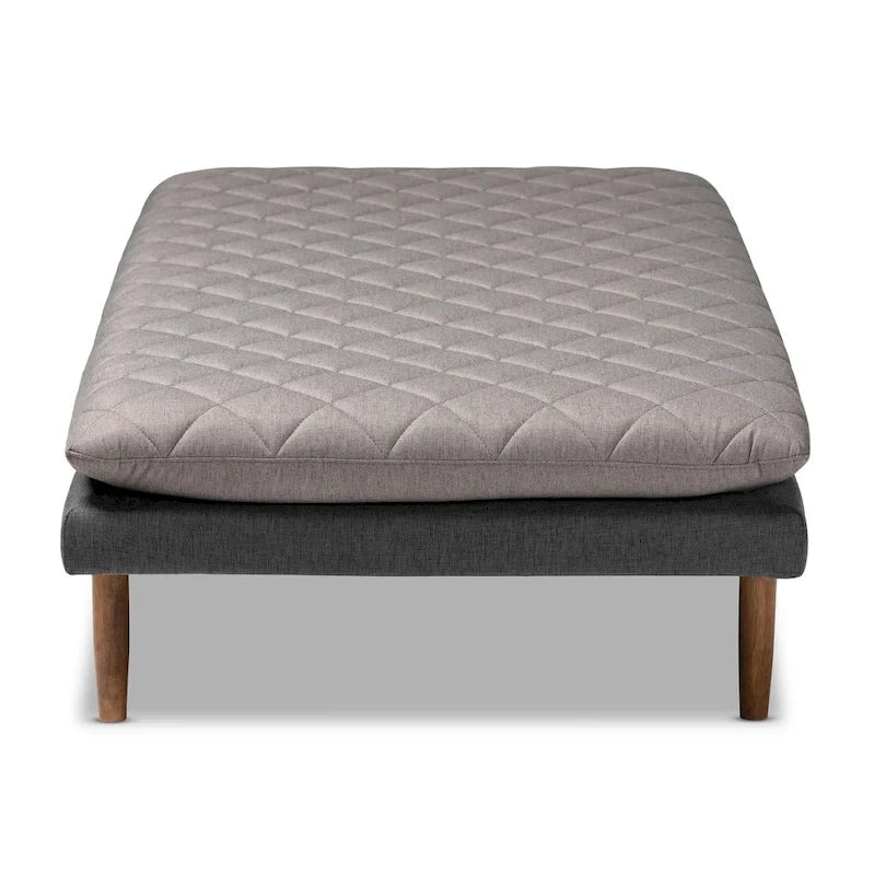 Canapé-lit rembourré en bois Marit Mid-Century Modern