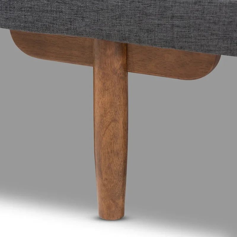 Canapé-lit rembourré en bois Marit Mid-Century Modern