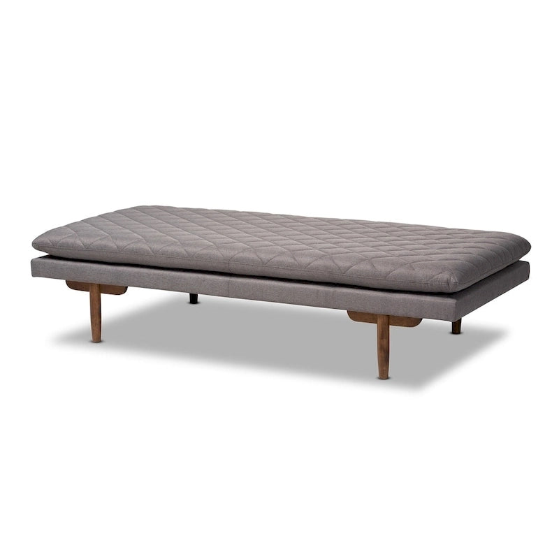 Canapé-lit rembourré en bois Marit Mid-Century Modern