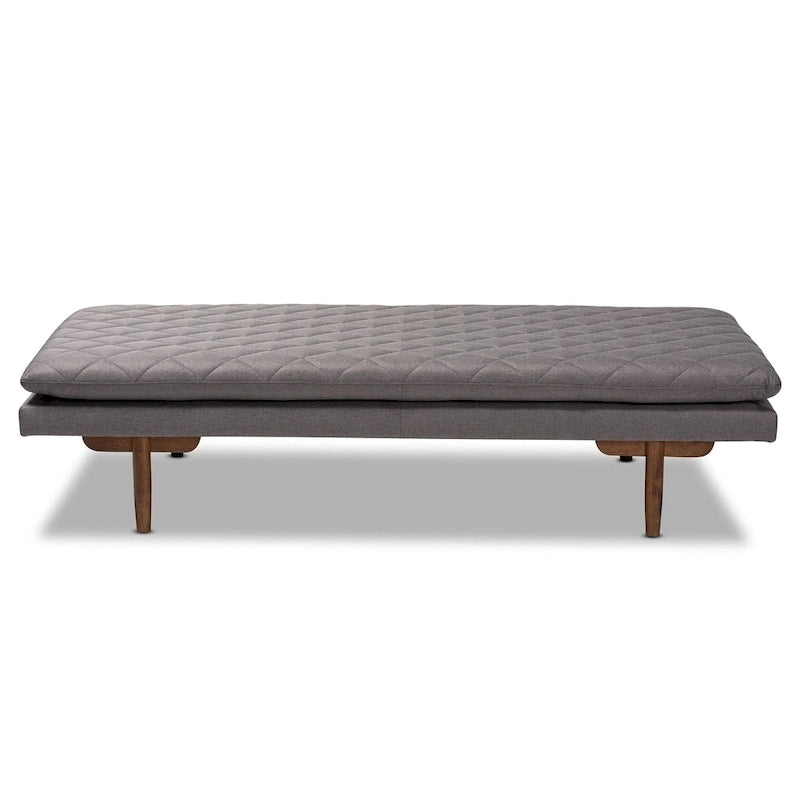 Canapé-lit rembourré en bois Marit Mid-Century Modern