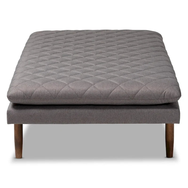 Canapé-lit rembourré en bois Marit Mid-Century Modern