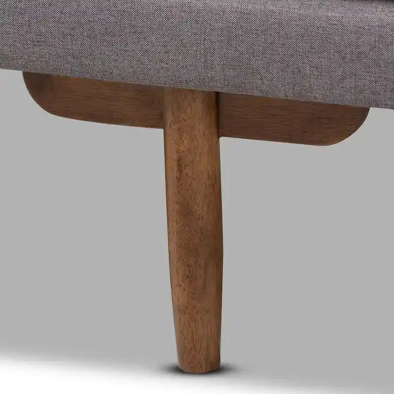 Canapé-lit rembourré en bois Marit Mid-Century Modern