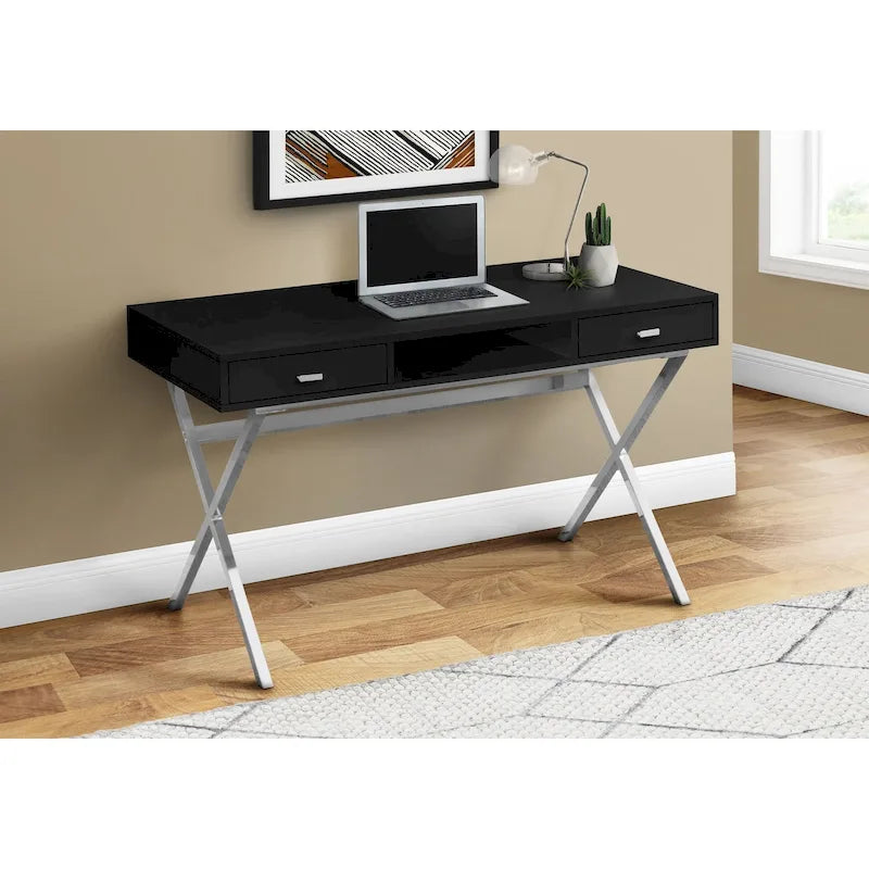 Monarch Specialties Bureau de 48 po avec tiroirs et tablette ouverte