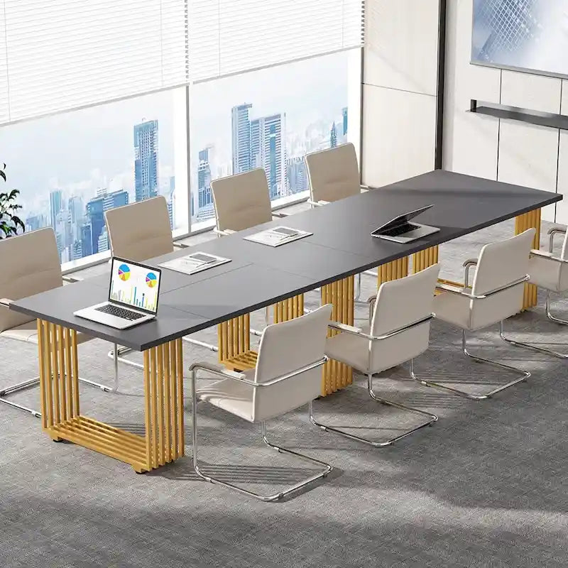 70.9 Bureau moderne, bureau d'ordinateur en bois grand bureau de direction