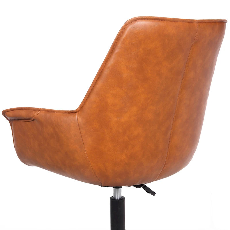 Chaise de bureau Porthos Home Jamar en cuir PU avec base roulante en métal