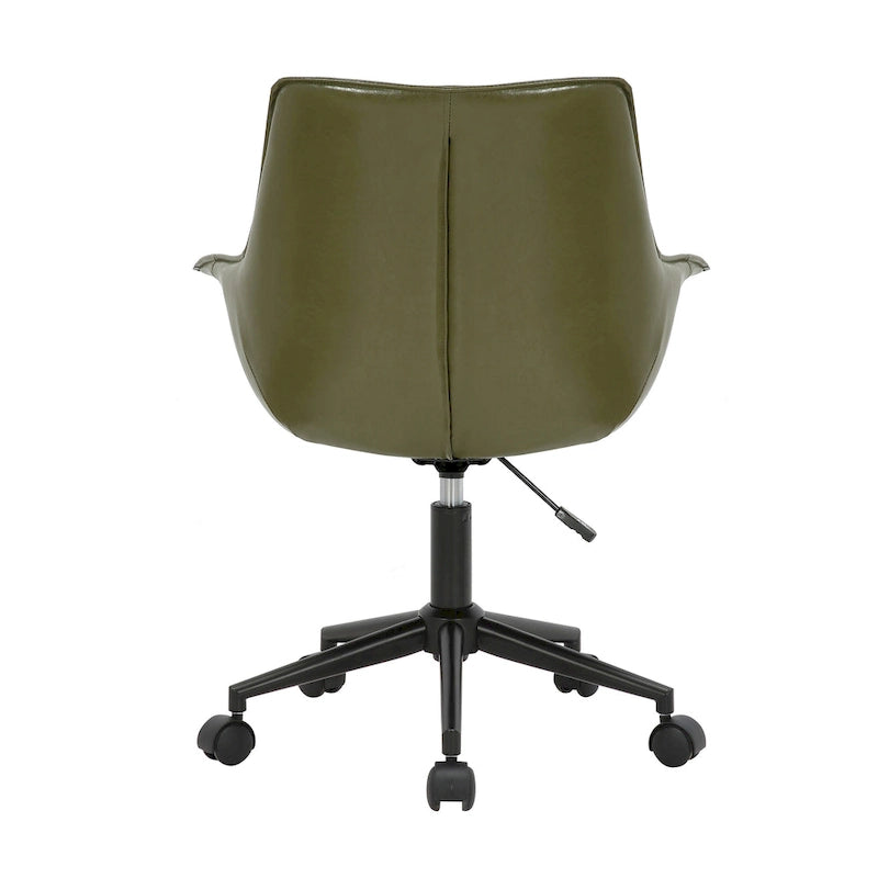Chaise de bureau Porthos Home Jamar en cuir PU avec base roulante en métal