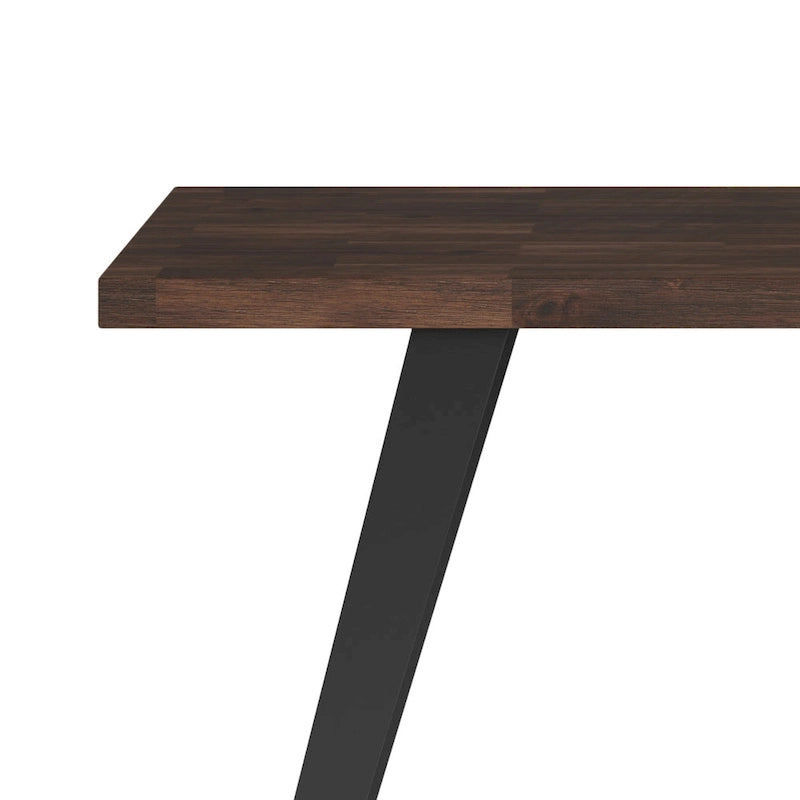 WYNDENHALL Mitchell Bureau plat moderne industriel de 137 cm de large en BOIS D'ACACIA MASSIF