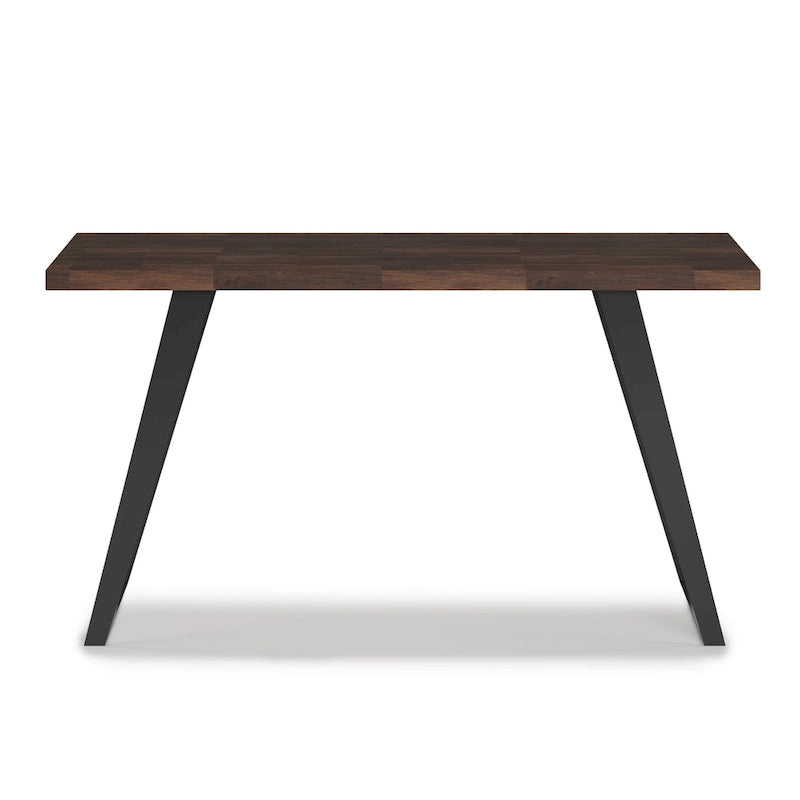 WYNDENHALL Mitchell Bureau plat moderne industriel de 137 cm de large en BOIS D'ACACIA MASSIF